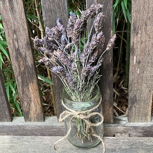 Dried Lavender Bouquet Jar Gift Organic Hand Crafted New